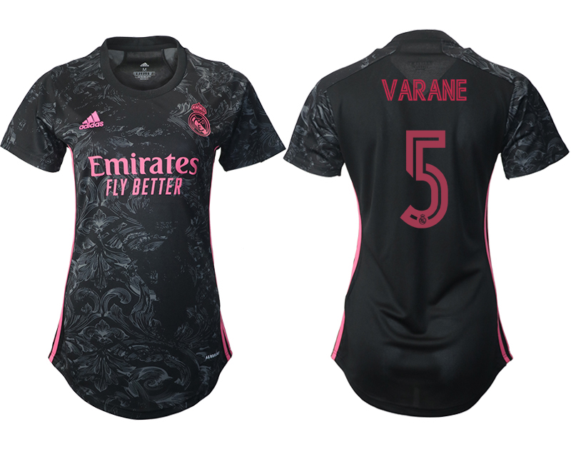 Women's 2020-21 Real Madrid  away aaa version 5# VARANE soccer jerseys