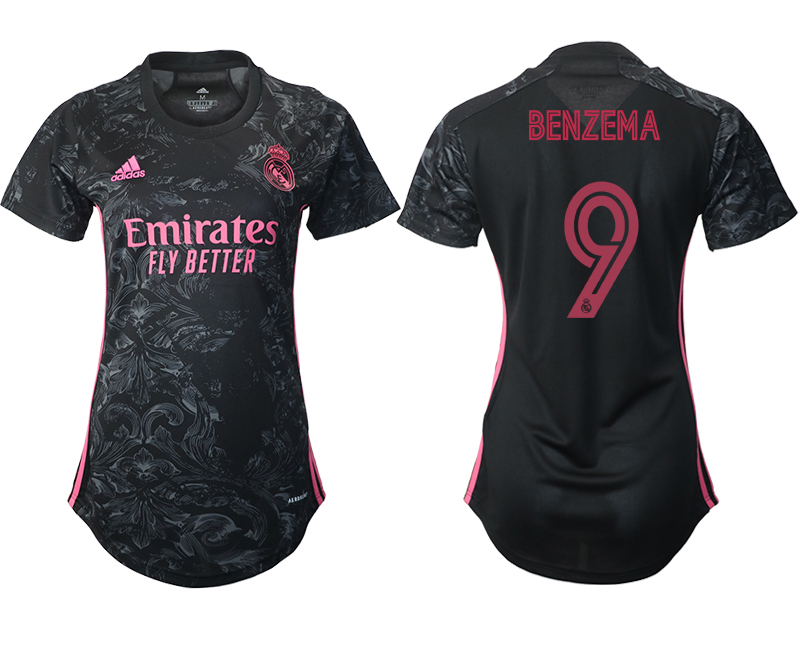 Women's 2020-21 Real Madrid  away aaa version 9# BENZEMA soccer jerseys