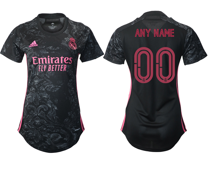 Women's 2020-21 Real Madrid  away aaa version any name custom soccer jerseys