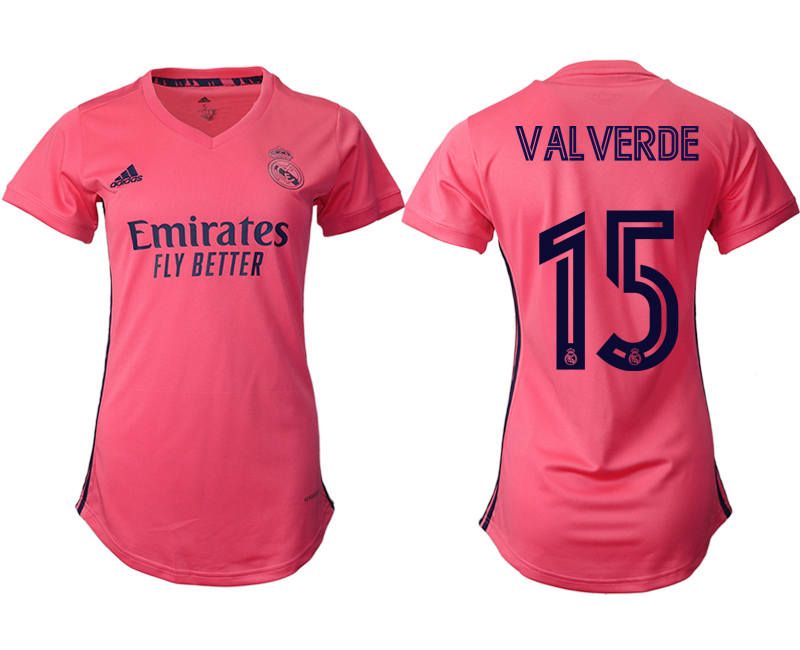 Women's 2020-21 Real Madrid away aaa version 15# VAL VERDE soccer jerseys
