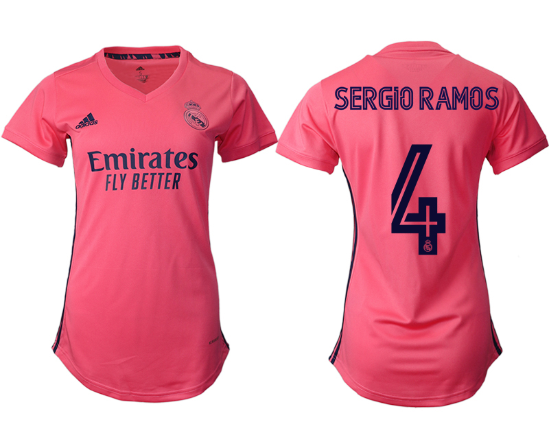 Women's 2020-21 Real Madrid away aaa version 4# SERGIO RAMOS soccer jerseys