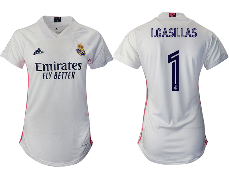 Women's 2020-21 Real Madrid home aaa version 1# I.CASILLAS soccer jerseys