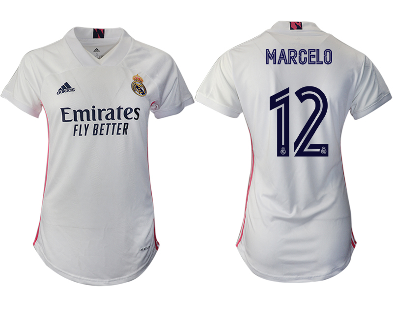 Women's 2020-21 Real Madrid home aaa version 12# MARCELO soccer jerseys