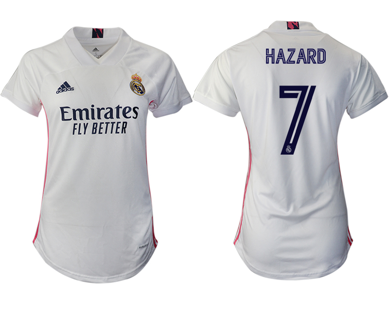 Women's 2020-21 Real Madrid home aaa version 7# HAZARD soccer jerseys