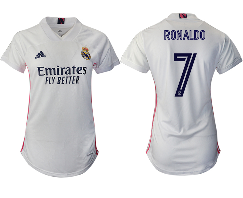 Women's 2020-21 Real Madrid home aaa version 7# RONALDO soccer jerseys