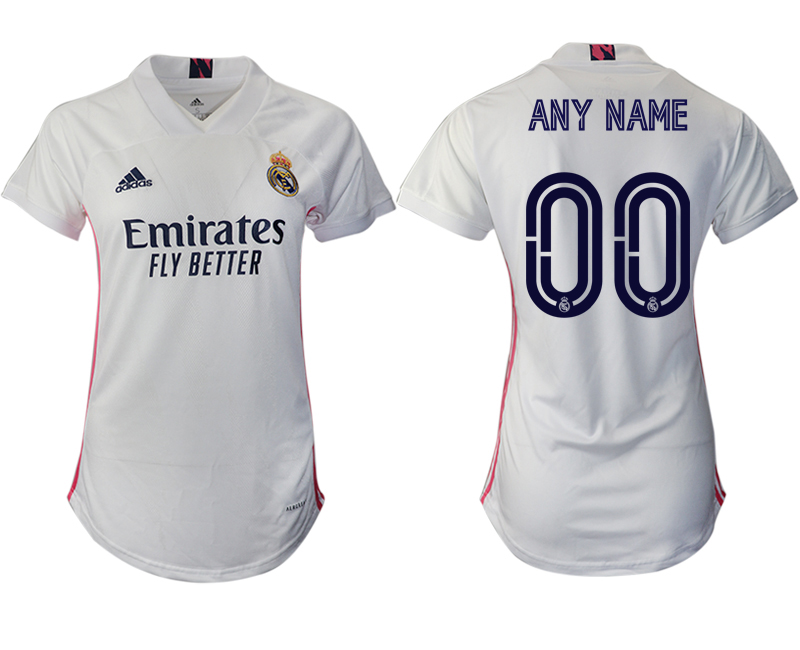 Women's 2020-21 Real Madrid home aaa version any name custom soccer jerseys