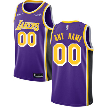 Men's Custom Nike Los Angeles Lakers Purple NBA Swingman Statement Edition Jersey