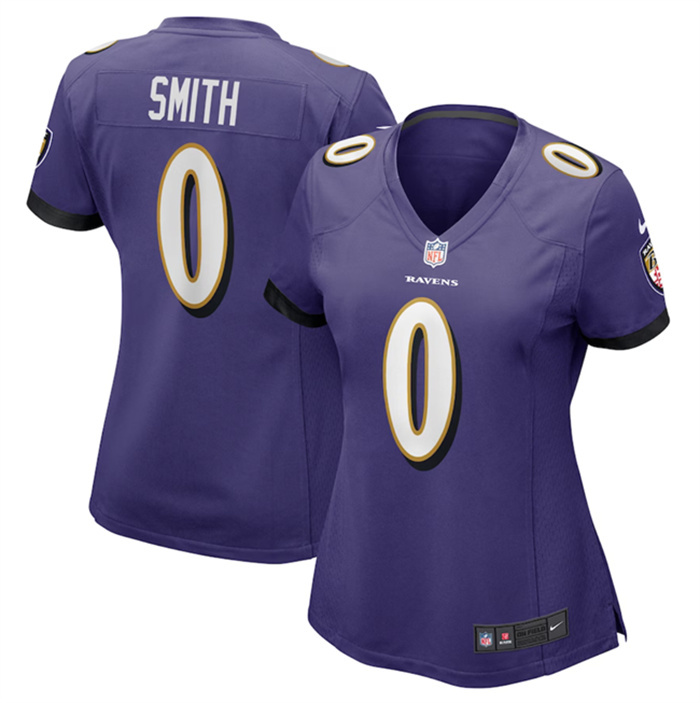 Women's Baltimore Ravens #0 Roquan Smith Purple Football Jersey(Run Small)