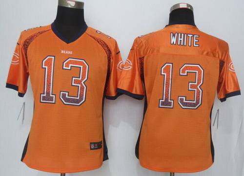 Women's Chicago Bears #13 Kevin White Nike Drift Fashion Orange Jersey