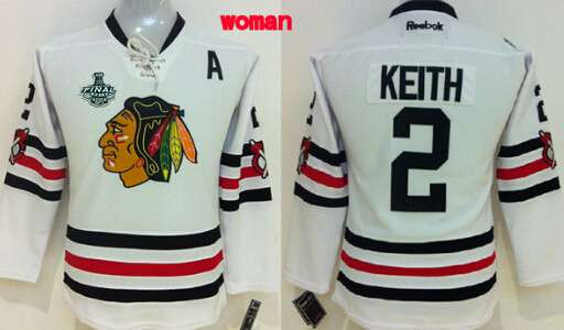 Women's Chicago Blackhawks #2 Duncan Keith 2015 Stanley Cup 2015 Winter Classic White Jersey