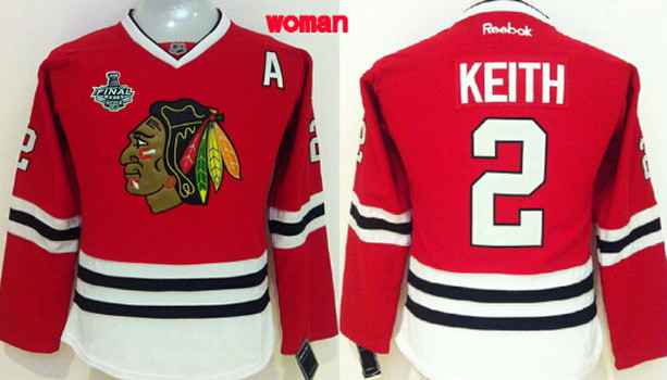 Women's Chicago Blackhawks #2 Duncan Keith 2015 Stanley Cup Red Jersey