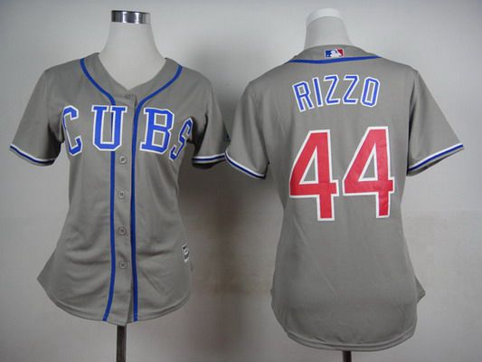 Women's Chicago Cubs #44 Anthony Rizzo 2014 Gray Jersey
