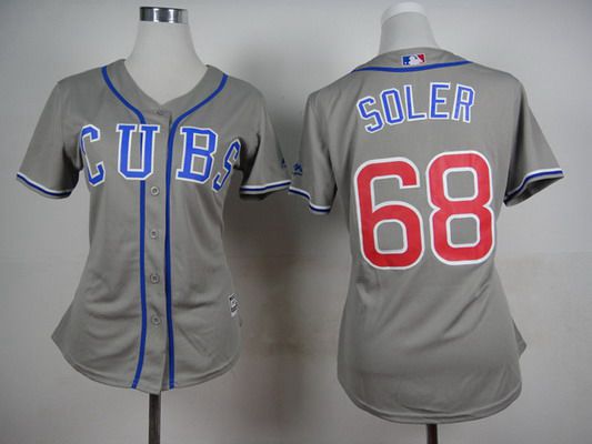 Women's Chicago Cubs #68 Jorge Soler 2014 Gray Jersey