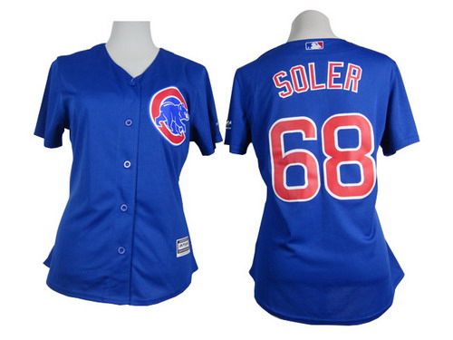 Women's Chicago Cubs #68 Jorge Soler Blue Jersey
