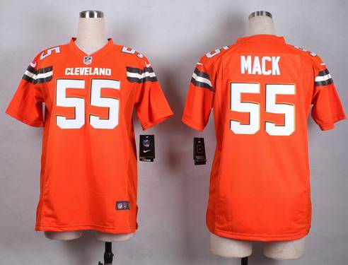 Women's Cleveland Browns #55 Alex Mack 2015 Nike Orange Game Jersey