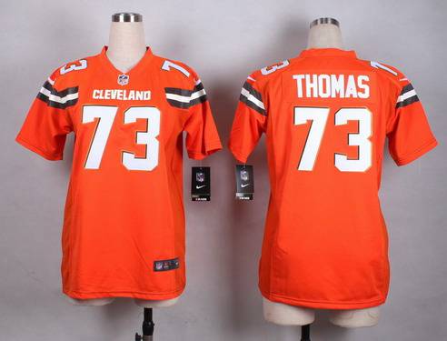Women's Cleveland Browns #73 Joe Thomas 2015 Nike Orange Game Jersey