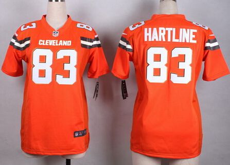 Women's Cleveland Browns #83 Brian Hartline 2015 Nike Orange Game Jersey