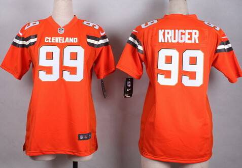 Women's Cleveland Browns #99 Paul Kruger 2015 Nike Orange Game Jersey