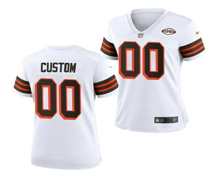 Women's Cleveland Browns ACTIVE PLAYER Custom 1946 Vapor Stitched Football Jersey(Run Small)