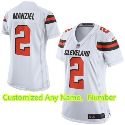 Women's Cleveland Browns Nike White Customized 2015 Game Jersey