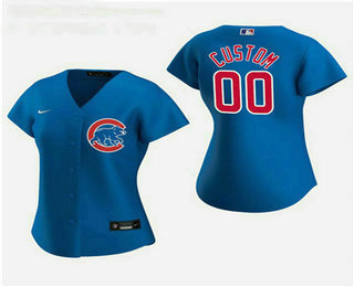 Women's Custom Chicago Cubs 2020 Royal Alternate Nike Jersey
