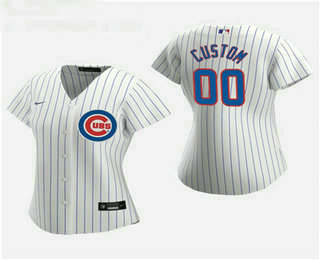 Women's Custom Chicago Cubs 2020 White Home Nike Jersey