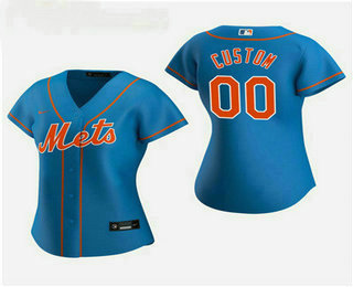 Women's Custom New York Mets 2020 Royal Alternate Nike Jersey