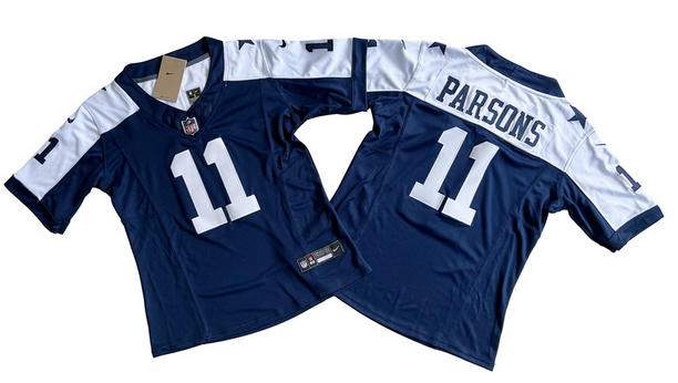Women's Dallas Cowboys #11 Micah Parsons NavyWhite 2023 F.U.S.E. Limited Football Stitched Jersey(Run Small)