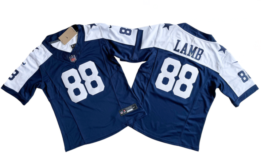 Women's Dallas Cowboys #88 CeeDee Lamb NavyWhite 2023 F.U.S.E. Limited Football Stitched Jersey(Run Small)