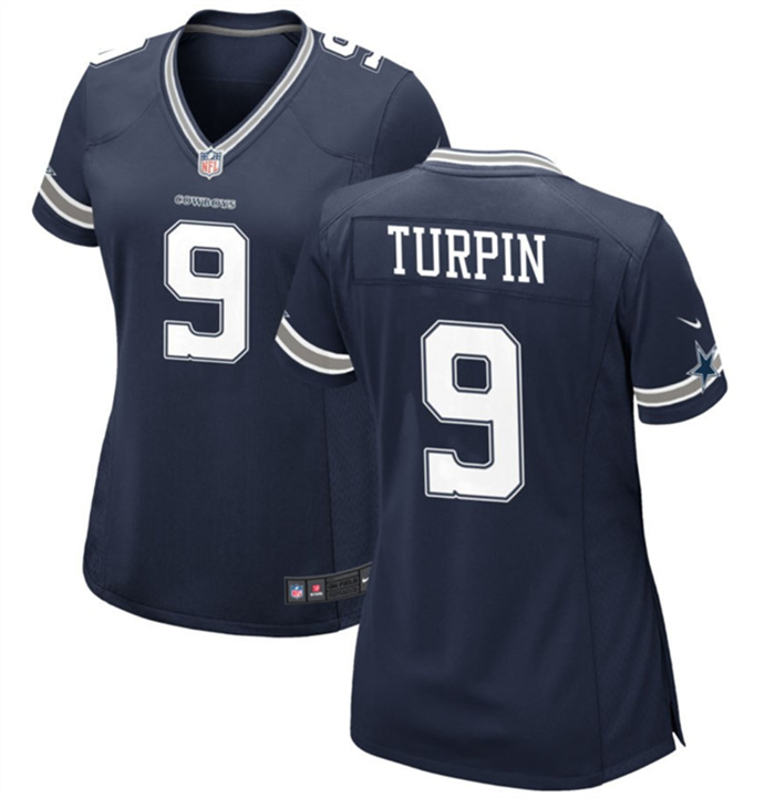 Women's Dallas Cowboys #9 KaVontae Turpin Navy Stitched Football Jersey(Run Small)