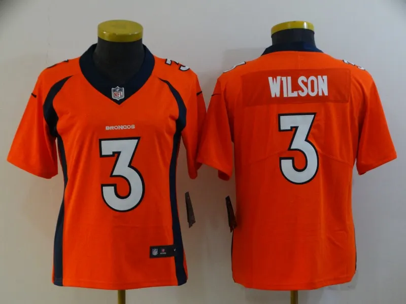 Women's Denver Broncos #3 Russell Wilson Orange 2022 Vapor Untouchable