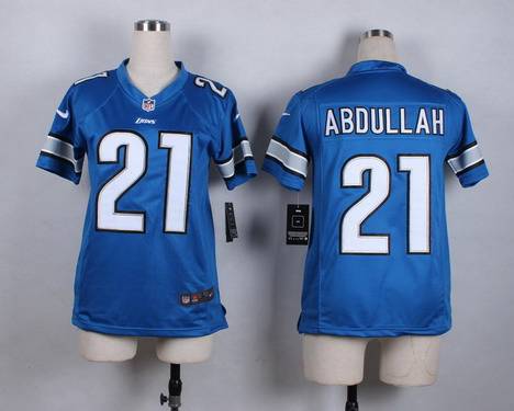 Women's Detroit Lions #21 Ameer Abdullah Nike Light Blue Game Jersey