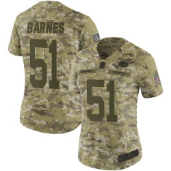 Women's Green Bay Packers #51 Krys Barnes Limited Camo 2018 Salute to Service Jersey