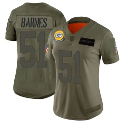 Women's Green Bay Packers #51 Krys Barnes Limited Camo 2019 Salute to Service Jersey