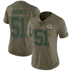 Women's Green Bay Packers #51 Krys Barnes Limited Green 2017 Salute to Service Jersey