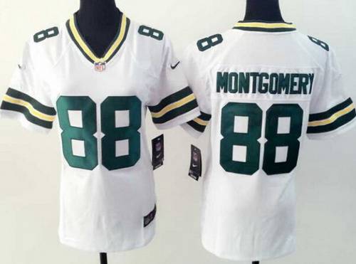 Women's Green Bay Packers #88 Ty Montgomery Nike White Game Jersey