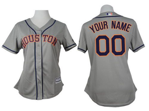 Women's Houston Astros Customized Gray Jersey 