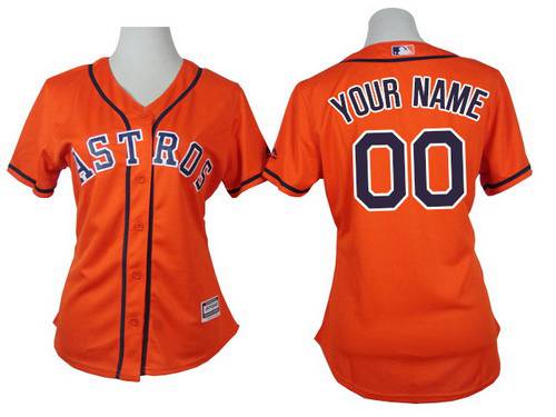Women's Houston Astros Customized Orange Jersey 