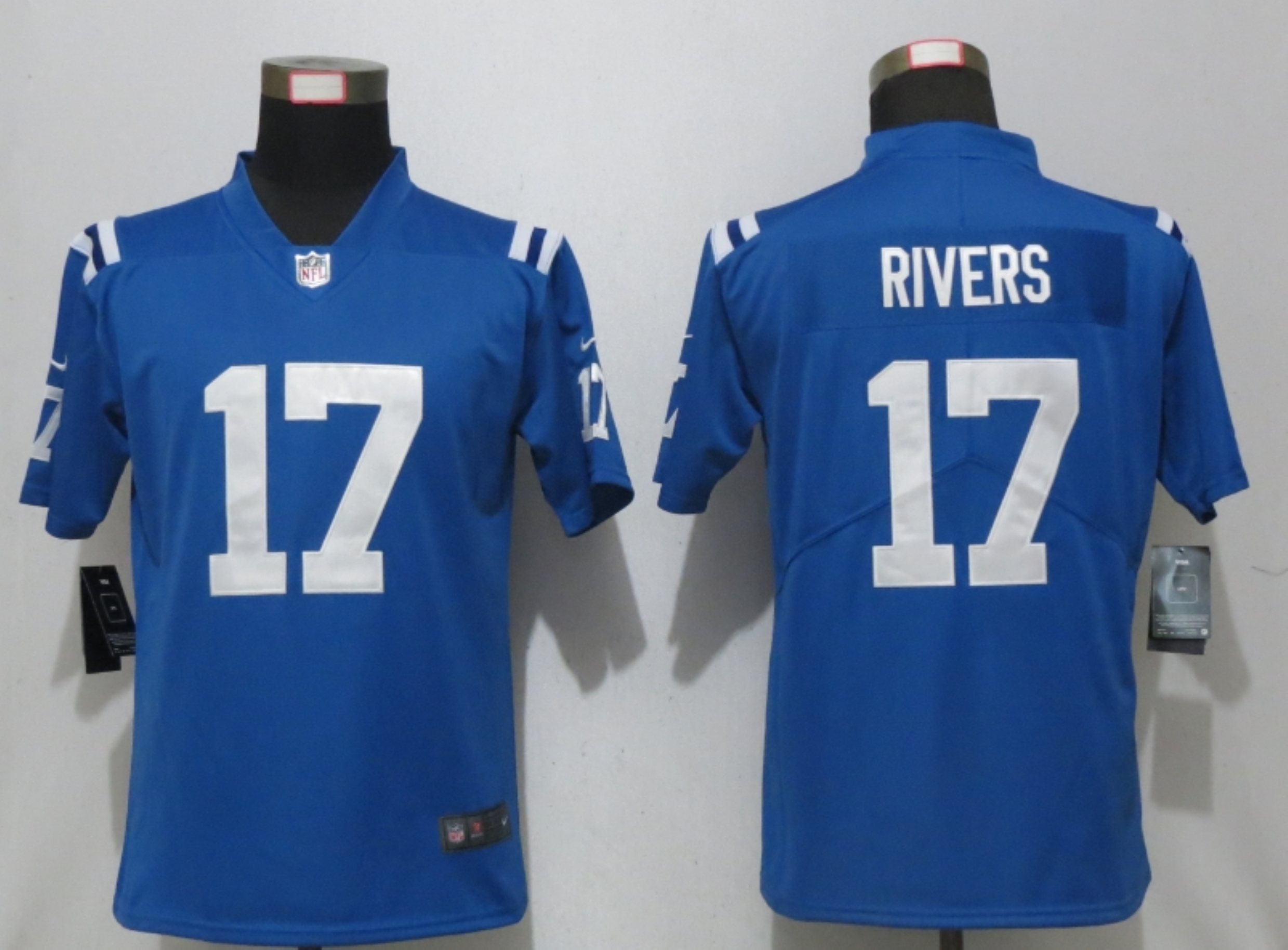 Women's Indianapolis Colts #17 Philip Rivers Royal Blue 2020 Vapor Untouchable Stitched NFL Nike Limited Jersey