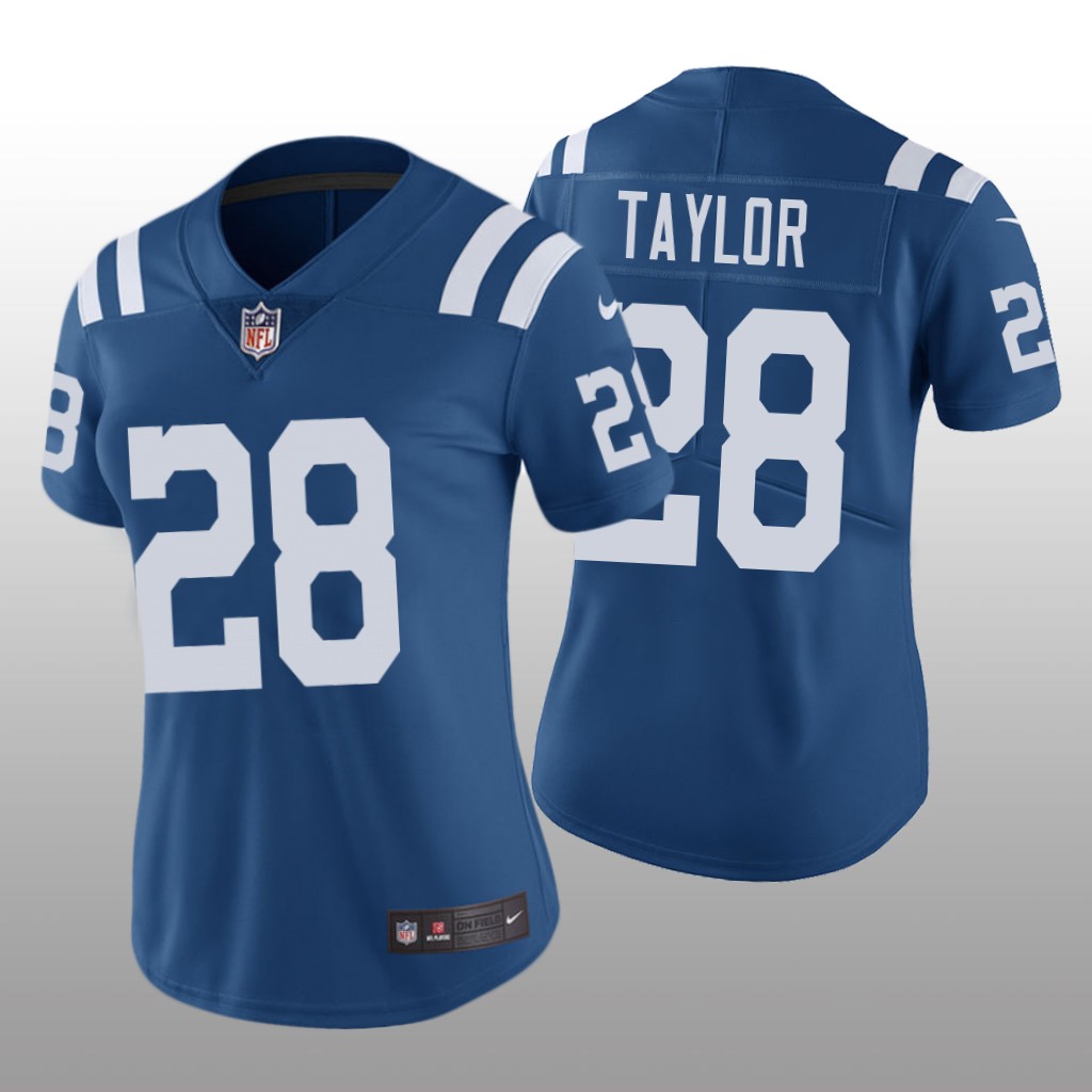 Women's Indianapolis Colts #28 Jonathan Taylor Royal Color Rush Limited Nike Jersey