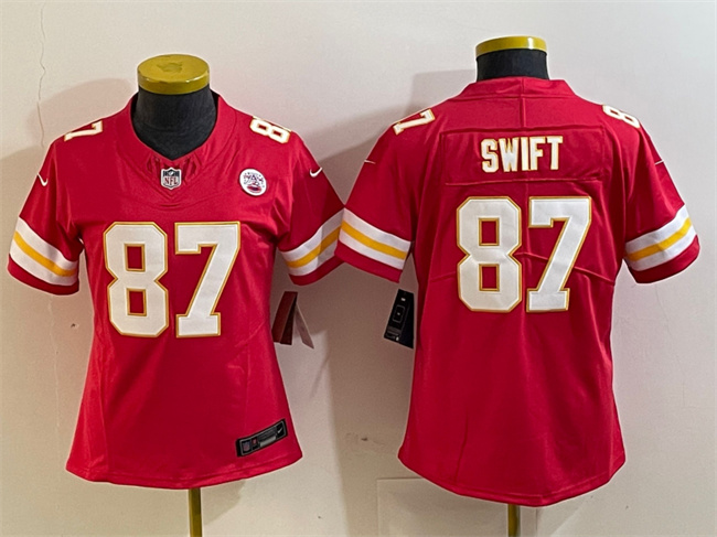 Women's Kansas City Chiefs #87 Taylor Swift Red 2023 F.U.S.E. Vapor Untouchable Limited Football Stitched Jersey(Run Small)