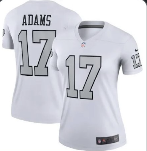 Women's Las Vegas Raiders #17 Davante Adams White Color Rush Limited Stitched Jersey