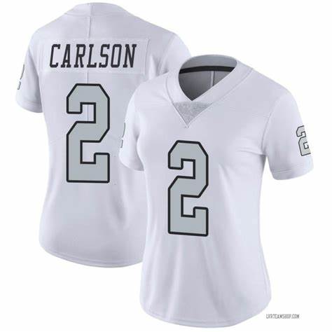 Women's Las Vegas Raiders #2 Daniel Carlson White Color Rush Limited Stitched Jersey