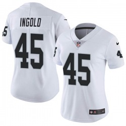 Women's Las Vegas Raiders #45 Alec Ingold Limited White Vapor Untouchable Jersey