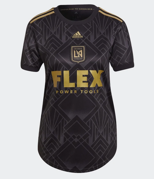 Women's Los Angeles Football Club 2022-23 Black Gold Home Soccer Jersey