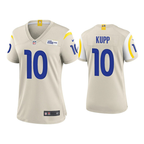 Women's Los Angeles Rams #10 Cooper Kupp Bone Vapor Untouchable Limited Stitched Jersey(Run Small)