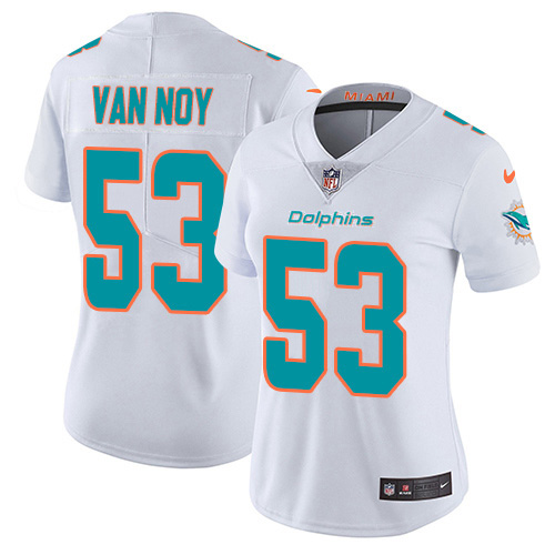 Women's Miami Dolphins #53 Kyle Van Noy White Stitched Vapor Untouchable Limited Jersey