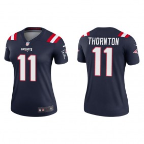 Women's New England Patriots #11 Tyquan Thornton Navy Legend Jersey