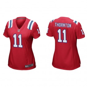 Women's New England Patriots #11 Tyquan Thornton Red Game Jersey