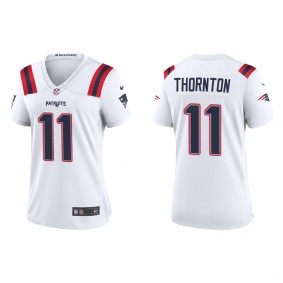 Women's New England Patriots #11 Tyquan Thornton White Game Jersey